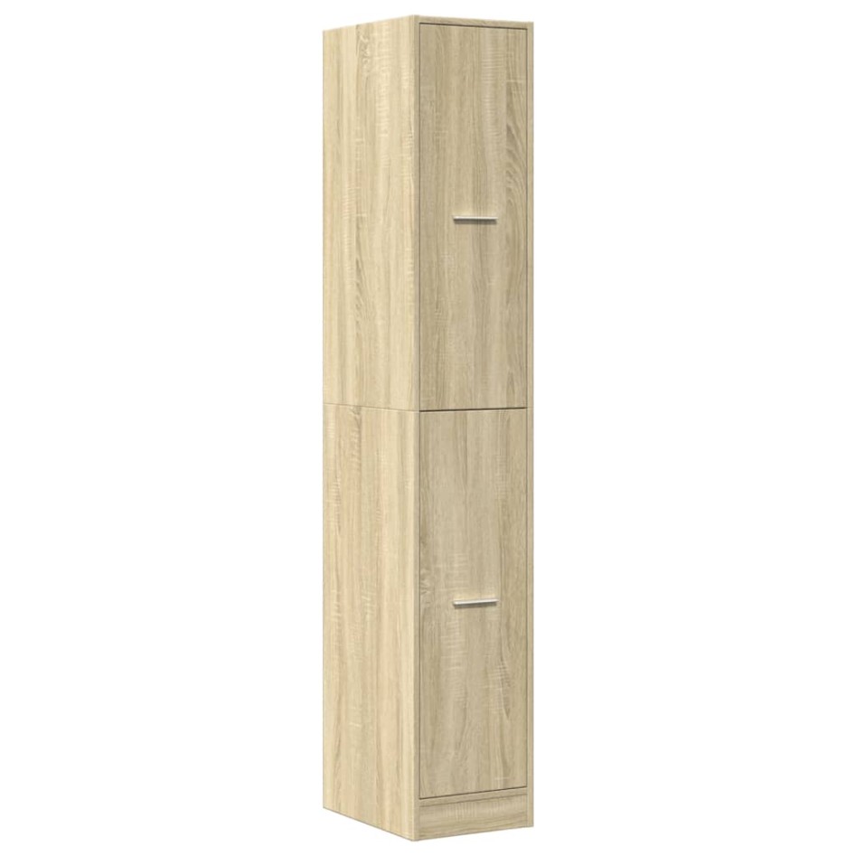 Armario botiquín madera ingeniería roble Sonoma 30x41x174,5
