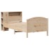Cama con estantería sin colchón madera maciza de pino