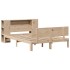 Cama con estantería sin colchón madera maciza de pino