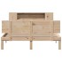Cama con estantería sin colchón madera maciza de pino