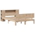 Cama con estantería sin colchón madera maciza de pino