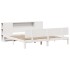 Cama con estantería sin colchón madera maciza blanca 180x200