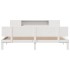 Cama con estantería sin colchón madera maciza blanca 180x200