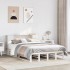 Cama con estantería sin colchón madera maciza blanca 160x200