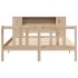 Cama con estantería sin colchón madera maciza de pino