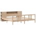 Cama con estantería sin colchón madera maciza de pino