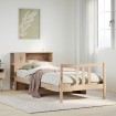 Cama con estantería sin colchón madera maciza de pino 90x190 cm