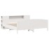 Cama con estantería sin colchón madera maciza blanca 200x200
