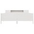 Cama con estantería sin colchón madera maciza blanca 200x200