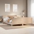 Cama con estantería sin colchón madera maciza de pino