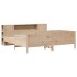 Cama con estantería sin colchón madera maciza de pino