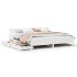 Estructura de cama sin colchón madera maciza blanca 200x200