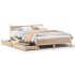 Estructura de cama sin colchón madera de pino maciza 120x200