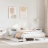 Estructura de cama sin colchón madera de pino blanca 150x200