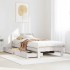 Estructura de cama sin colchón madera de pino blanca 90x200