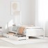 Estructura de cama sin colchón madera maciza blanca 90x190
