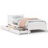 Estructura de cama sin colchón madera maciza blanca 90x190