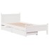 Estructura de cama sin colchón madera maciza blanca 90x190