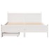 Estructura de cama sin colchón madera de pino blanco 135x190
