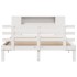 Cama con estantería sin colchón madera maciza blanca 120x200