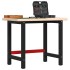 Banco de trabajo rectangular madera maciza roble 100x60x83