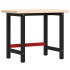 Banco de trabajo rectangular madera maciza roble 100x60x83