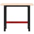 Banco de trabajo rectangular madera maciza roble 100x60x83