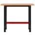Banco de trabajo rectangular madera maciza roble 100x60x81,5