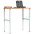 Banco de trabajo rectangular madera maciza 100x60x(71,5-98)