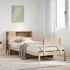 Cama con estantería sin colchón madera maciza de pino 90x200