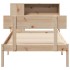 Cama con estantería sin colchón madera maciza de pino 90x200