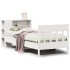 Cama con estantería sin colchón madera maciza blanca 100x200