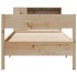 Cama con estantería sin colchón madera maciza de pino 90x190