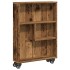 Carrito de almacenaje estrecho madera envejecida 48x13x68