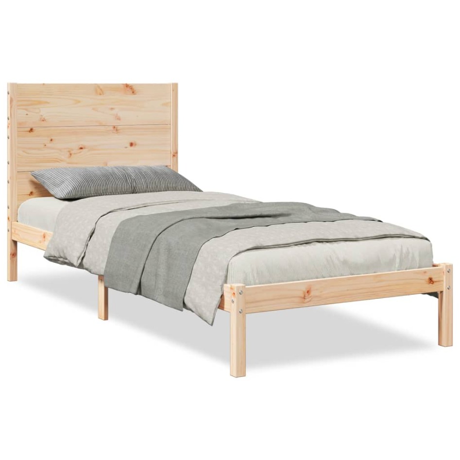 Cama extralarga sin colchón madera maciza 90x220