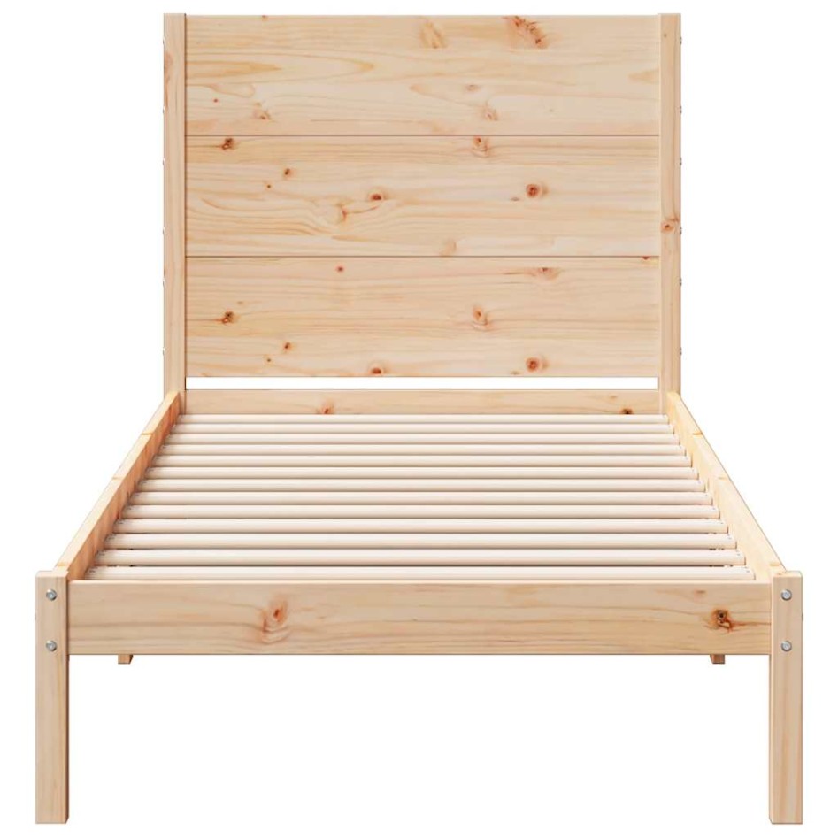 Cama extralarga sin colchón madera maciza 90x220