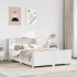 Estructura de cama sin colchón madera de pino blanca 150x200