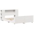 Estructura de cama sin colchón madera de pino blanca 150x200