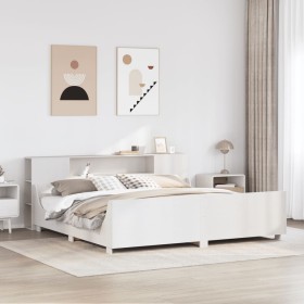 Cama sin colchón madera maciza de pino blanca 180x200