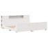 Cama sin colchón madera maciza de pino blanca 180x200
