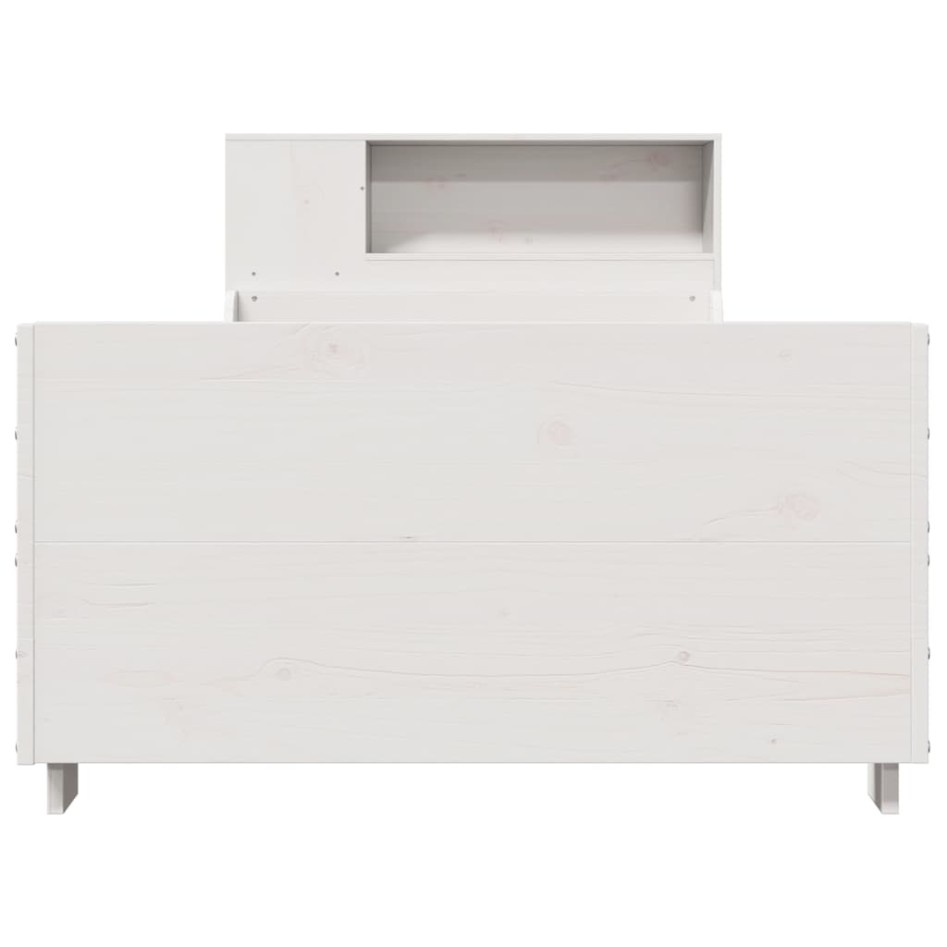 Estructura de cama sin colchón madera de pino blanca 90x200