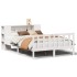 Cama con estantería sin colchón madera maciza blanca 120x190