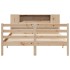 Cama con estantería sin colchón madera maciza de pino