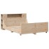 Estructura de cama sin colchón madera de pino blanca 140x200