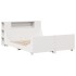 Estructura de cama sin colchón madera de pino blanca 120x200