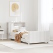 Estructura de cama sin colchón madera de pino blanca 90x200 cm