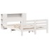 Estructura de cama sin colchón madera de pino blanca 150x200