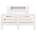 Estructura de cama sin colchón madera de pino blanca 150x200