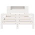 Estructura de cama sin colchón madera maciza blanca 120x190