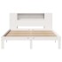 Cama con estantería sin colchón madera maciza blanca 120x190